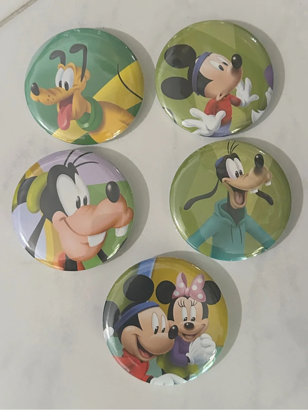 Disney pin back buttons bundle of 5